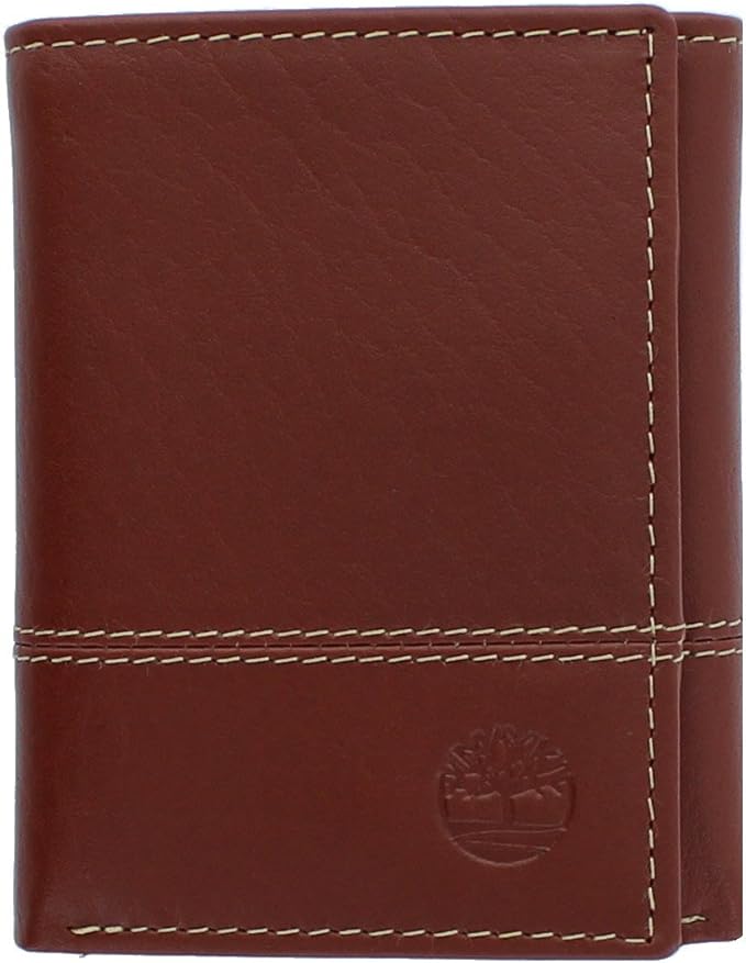 Timberland Men's Genuine Leather RFID Blocking Trifold Wallet