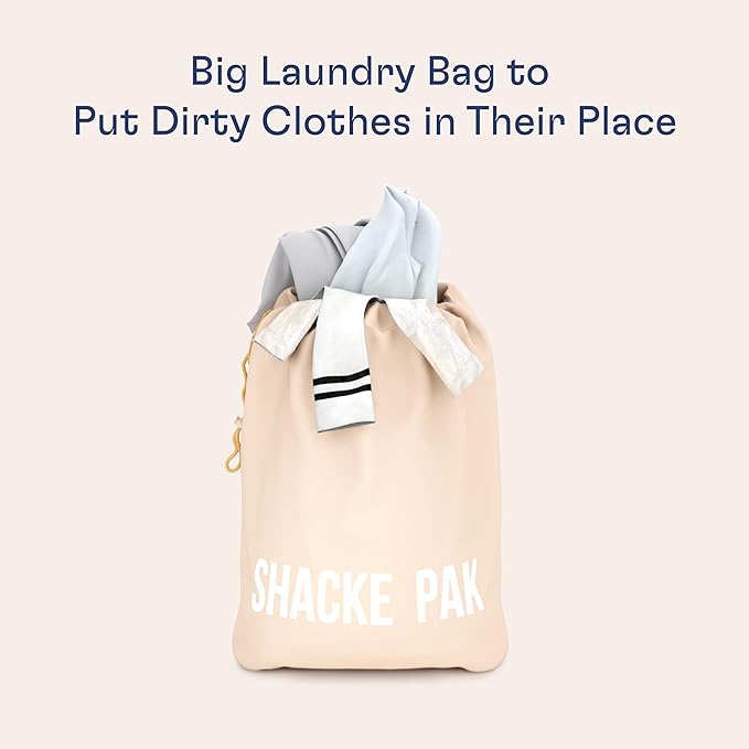 Shacke Packing Cubes for Travel 5 Set - Compression Luggage Organizer Bags - Versatile Travel Organizer for Women and Men - Optimized Packing Bags - Travel Essentials (Cream)