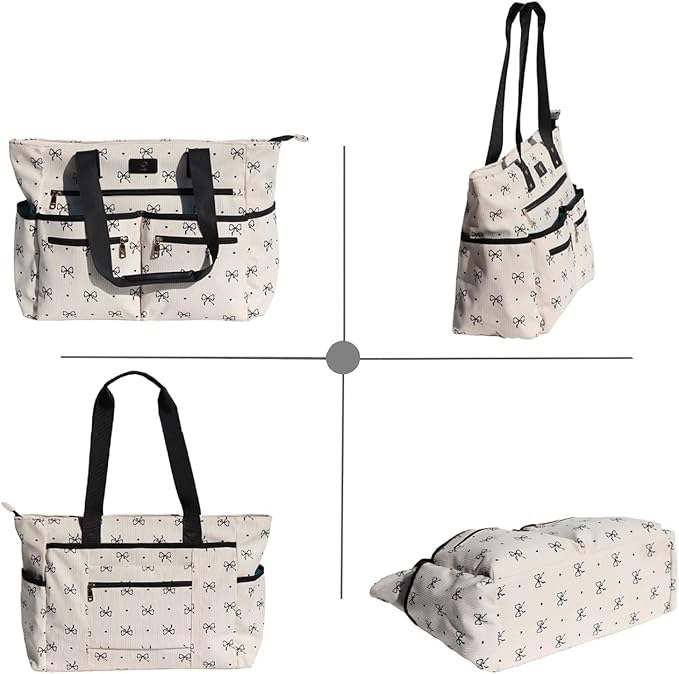 Weekender Bag Carry On Bag Overnight Tote Travel Duffle with 13 Pockets for Travel,Work，Gym,Beach,Teacher,Nurse