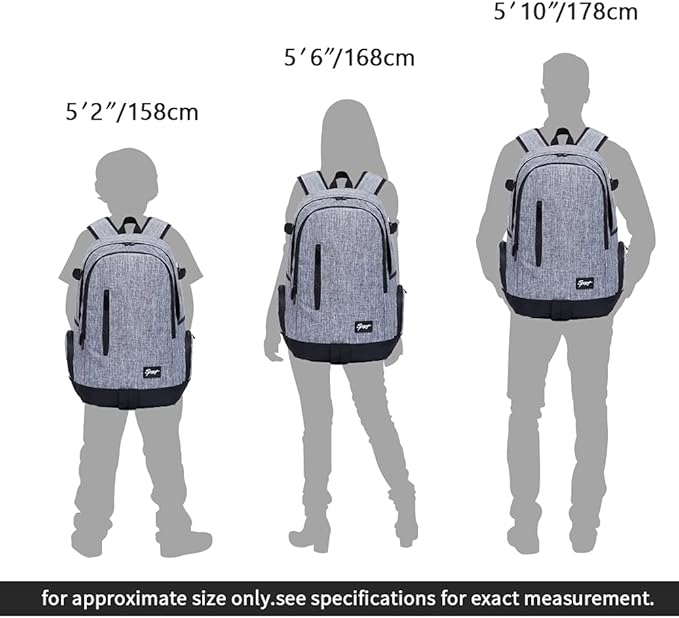 rickyh style School Backpack Travel Bag for Men & Women Lightweight College Back Pack with Laptop Compartmen