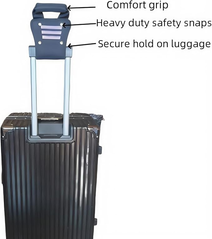 Luggage Handle Extender 7.5-Inch Soft Grip Extension Strap, Ideal for Travelers Above Average Height and Your Short & Wide Luggage Handle ﻿