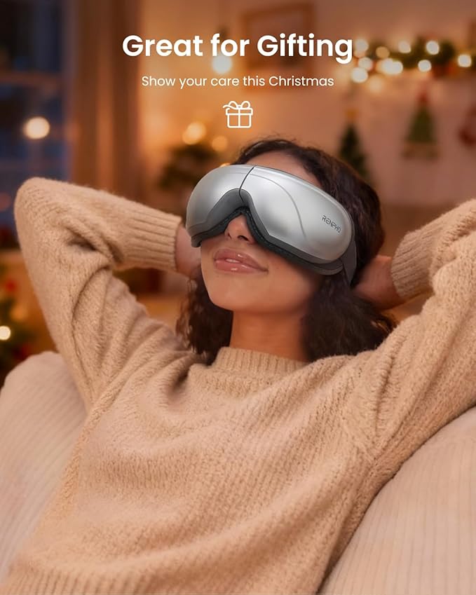RENPHO Eye Massager with Heat, Mothers Day Birthday Day Gifts for Mom Women Men Dad Her, Heated Eye Mask for Migraine Relief, Improve Sleep Eyeris 2