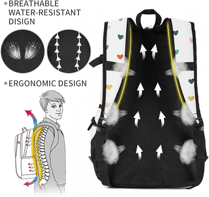 rickyh style School Backpack Travel Bag for Men & Women Lightweight College Back Pack with Laptop Compartmen