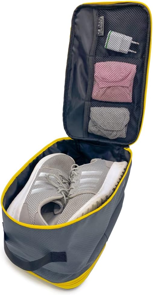 Biaggi Double Deck Compression Packing Cube –2-in-1 Expandable Travel Organizer with Integrated Shoe Cube Compartment – Lightweight Packing for Carry-On or Suitcase