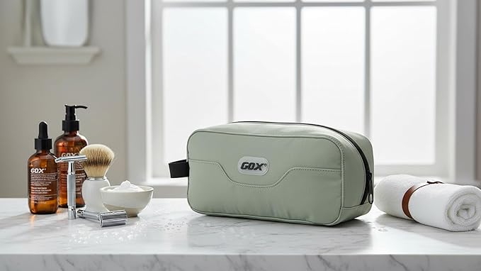 GOX Travel Toiletry Bag Dopp Kit Case for Men Multifunction Packing Organizer Pouch (Mint Green)