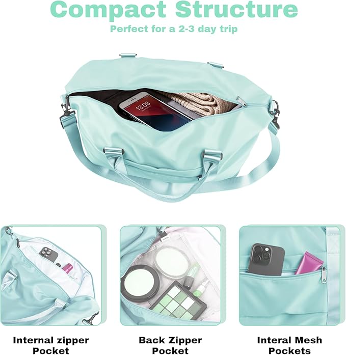 Weekender Duffel Bags for Women， Travel Totes Bag for Airplane Essentials, Overnight Bags for Women with Trolley Sleeve, Large Carry On Hospital Bag for Labor and Delivery, Sport, Gym