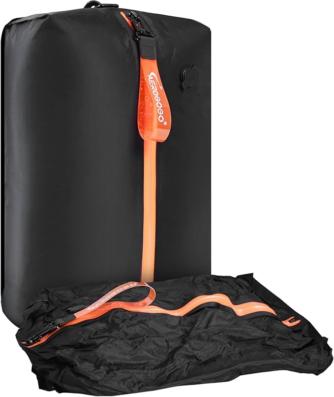 Aerogogo ReZip Vacuum Bags for Travel Luggage Reusable Compression Bags Vacuum Seal Packing cube for Cloth Packing (Medium-No pump)