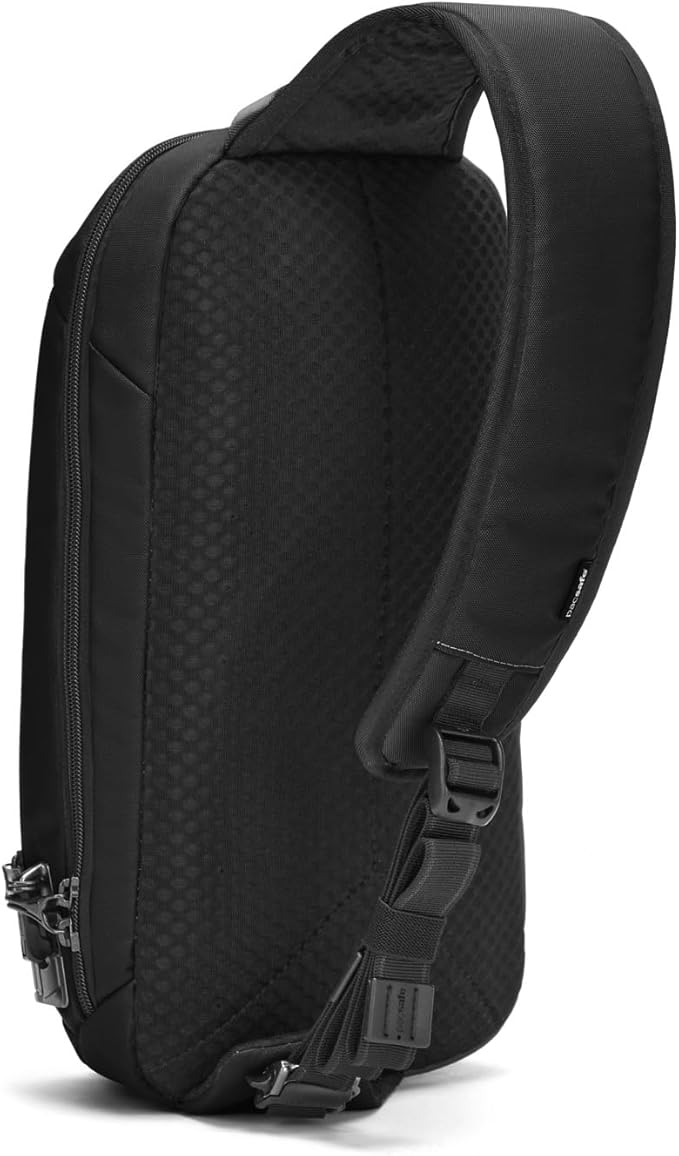 Pacsafe Vibe 325 10 Liter Anti Theft Sling Bag/Crossbody-Fits 13 inch Laptop Casual Daypack, Black, One Size