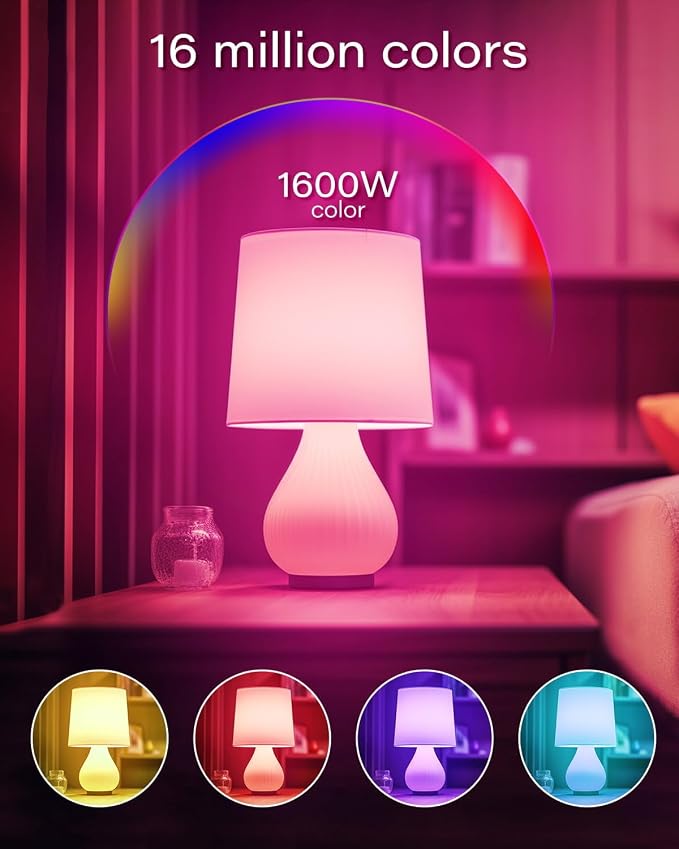 6 Pack E12 Smart LED Light Bulbs, 5W Alexa Small Base Candelabra Bulb, Group Control Wi-Fi Ceiling Fan Bulbs Color Changing & Tunable White (2700K-6500K), No Hub Required, App & Voice Control