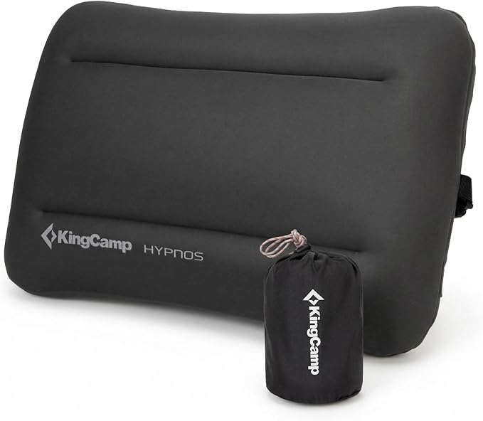 KingCamp Inflatable Pillow for Camping, Large(19.7" x 11.8") Camping Pillow, Ultra-Soft Camp Pillow with Washable Foam Cover for Home-Like Comfort, Hiking, Car, Beach, Travel