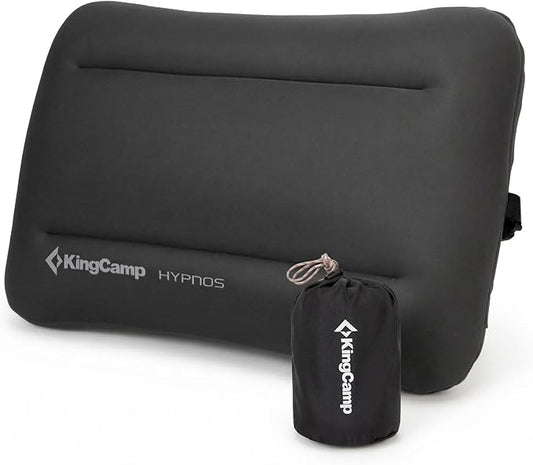 KingCamp Inflatable Pillow for Camping, Large(19.7" x 11.8") Camping Pillow, Ultra-Soft Camp Pillow with Washable Foam Cover for Home-Like Comfort, Hiking, Car, Beach, Travel