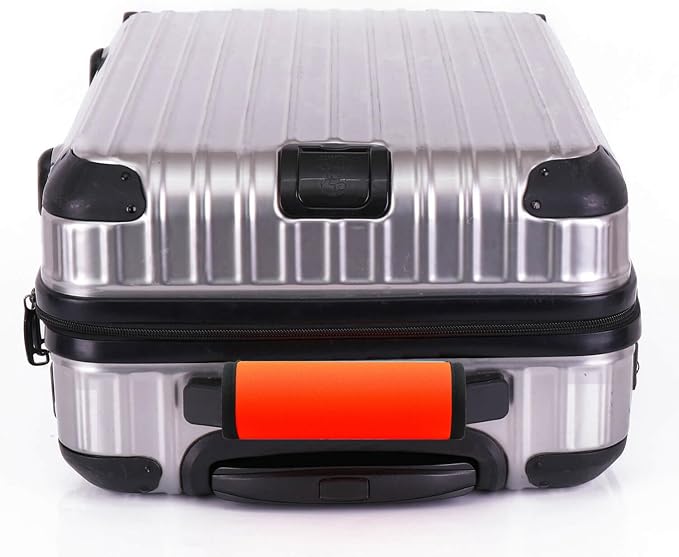 Neoprene Luggage Handle Wrap 5pcs Pack Neon Luggage Tags/Identifiers Bright Luggage Markers Airport Travel Accessories for Luggage/Suitcase Fluorescent Orange