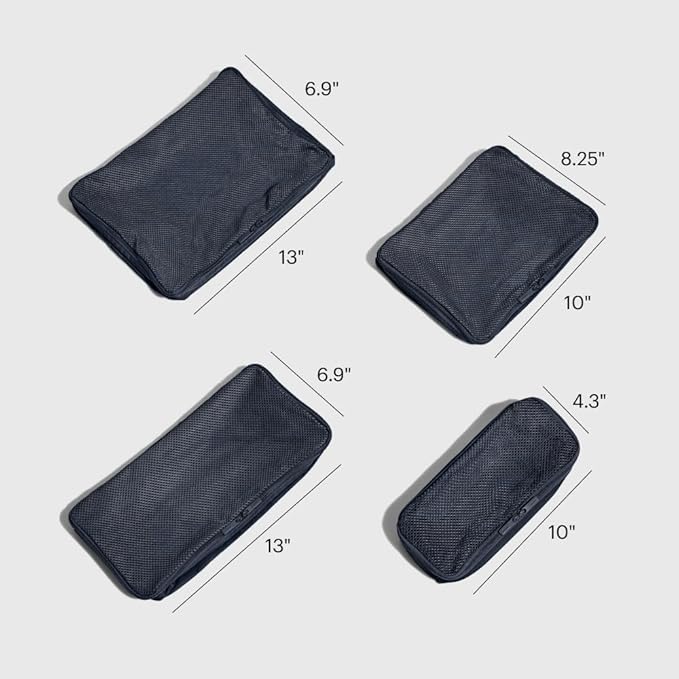 Away Insider Packing Cubes Set of 4 – Lightweight Travel Organizers for Luggage, Suitcases & Carry-On Bags, Navy Blue