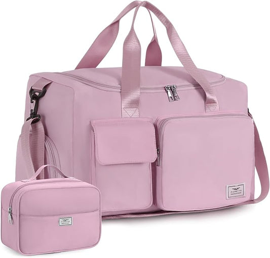 FIORETTO Women's Gym Duffle Bag with Shoes Compartment, 30L Capacity, Ideal for Travel, Gym, Sports, Duffel, Weekender