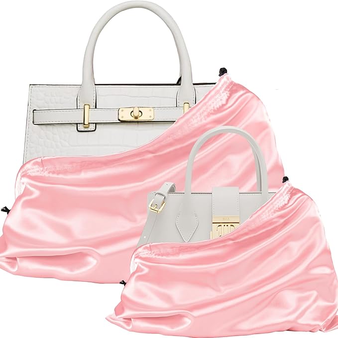 P Pothuiny 2 Pcs Satin Dust Bags for Handbags