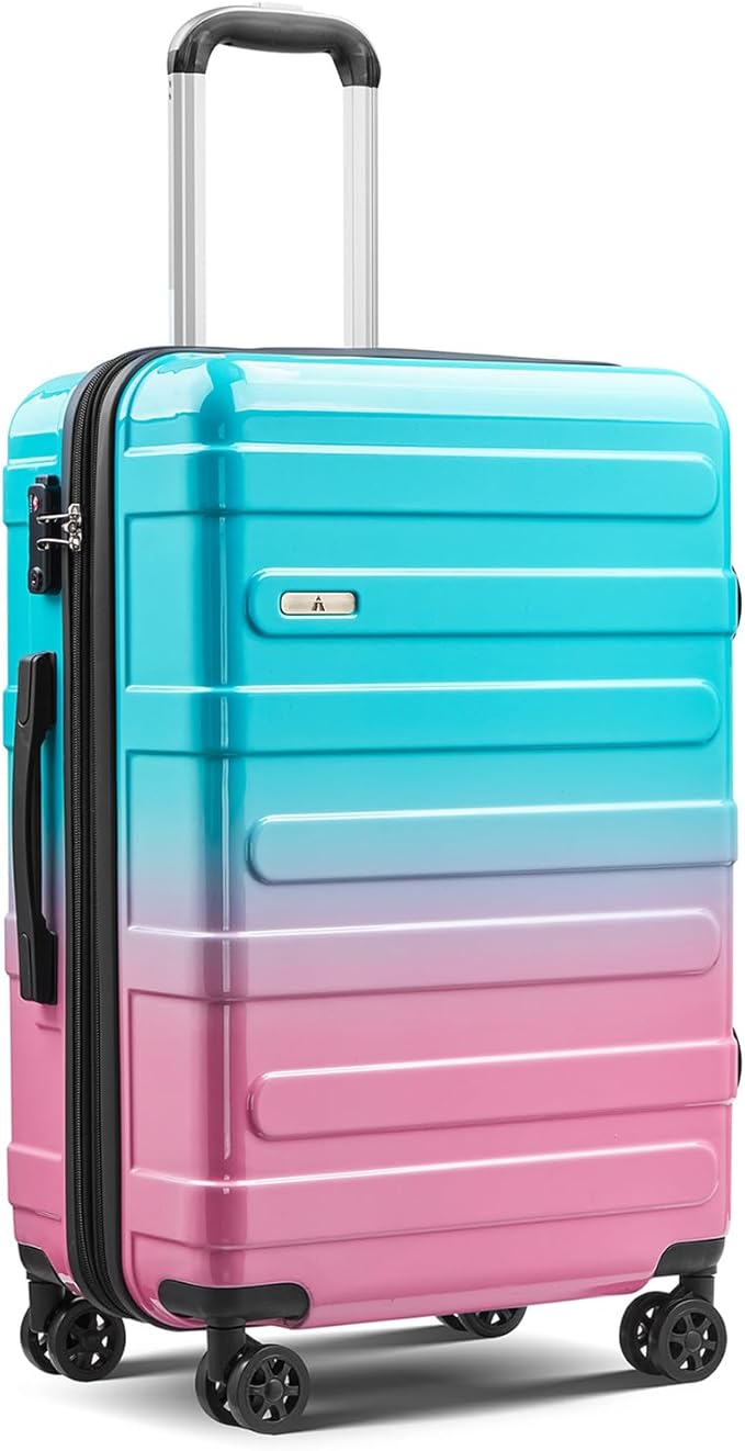 24inch Luggage with Spinner Wheels, Lightweight PC+ABS Hard Shell Suitcases, Expandbale Storage & TSA Aprovel Lock