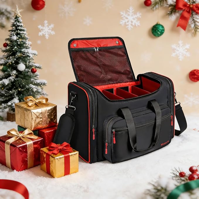 Mancro Padded Sneaker Bag, Sneakerhead Gifts, Shoe Travel Bags Fit 4 Pairs with Insulated Pocket and Shoulder Strap, Multi-functional Sports Gym Duffle for Basketball, Shoes, Cloth