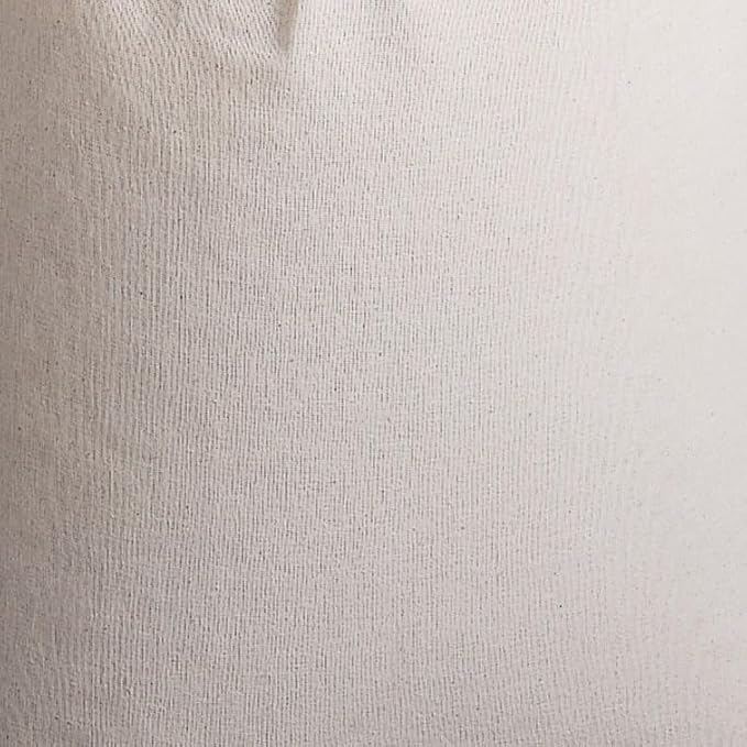 Household Essentials Cotton Laundry Bag, Large, 100% Cotton, Drawstring Top with Cord Lock, Machine Washable, 3 to 4 Load Capacity, Versatile and Compact, Breathable, Foldable, Natural