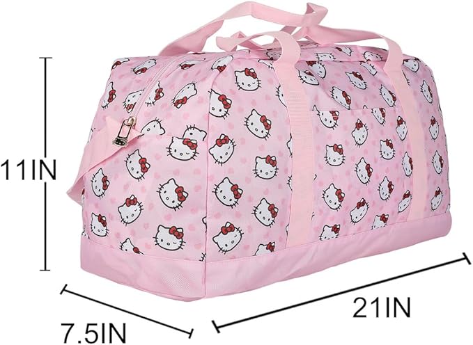 Hello Kitty Character Face Pink 21" Packable Duffel