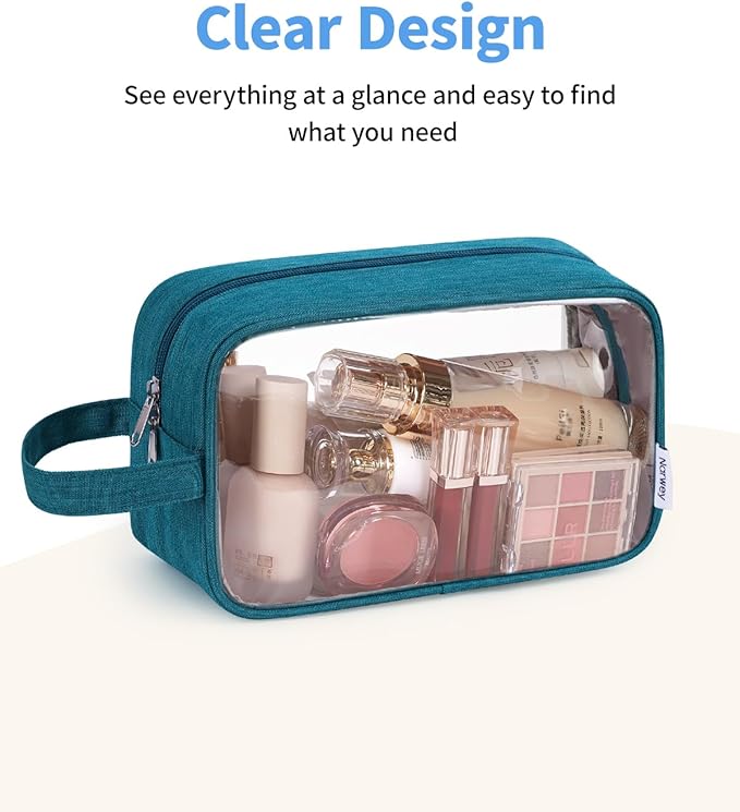 Narwey Travel Toiletry Bag for Women Traveling Dopp Kit Men Travel Bag for Toiletries Cosmetic Bag Makeup Bag Medicine Bag for Traveling