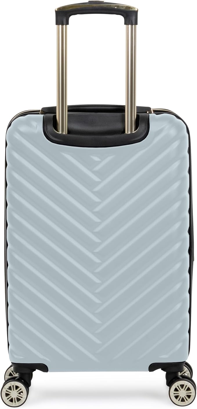 Kenneth Cole REACTION Madison Square Lightweight Hardside Chevron Expandable Spinner Luggage, Slate, 2-Piece Set (20" & 28")