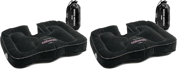 Cabeau Evolution Cushion Portable & Lightweight Inflatable Seat Cushion - Ideal for Office Chairs, School Bleachers, Stadium Seats, and Wheelchairs - Comfort on The Go (Pack of 2)