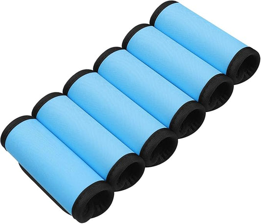 6 Pack Luggage Handle Wrap, Luggage Handle Wraps for Suitcase, Light Blue Luggage Tags, Suitcase Tags identifiers for Travel Accessories