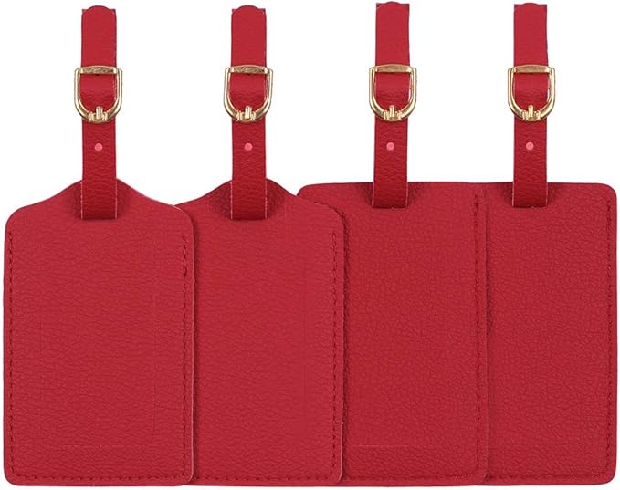Luggage Tags,Personalized Business Card Holder Travel ID Sets with Privacy Cover for Travel Bag Tags- 4 Pack