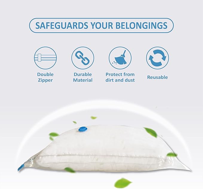 Vacuum Storage Bags, Vacuum Seal Space Saver Bags for Clothing, Travel Lugggage, Carry-on, Blankets, Comforters, Pillow, Bedding, 20 Combo