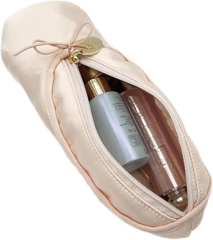 Ballet Dance Shoe Makeup Bag For Little Girls, Ballerina Slipper Makeup Pouch Bag, Ballet Pointe Shoes Gifts (Pink)