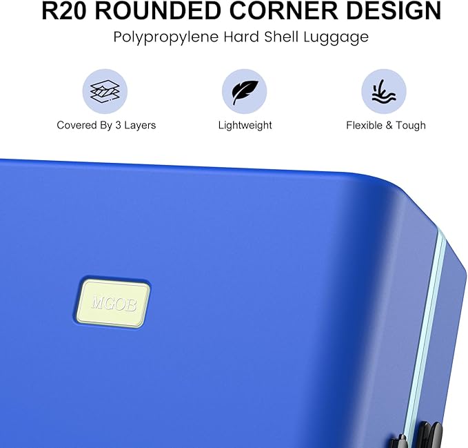 20 Inch Carry-on Luggage Zipperless for Women, Hardside Rolling Suitcase with Spinner Wheels & TSA Lock,PC Lightweight Carry on Luggage Airline Approved 22x14x9 Hard Shell
