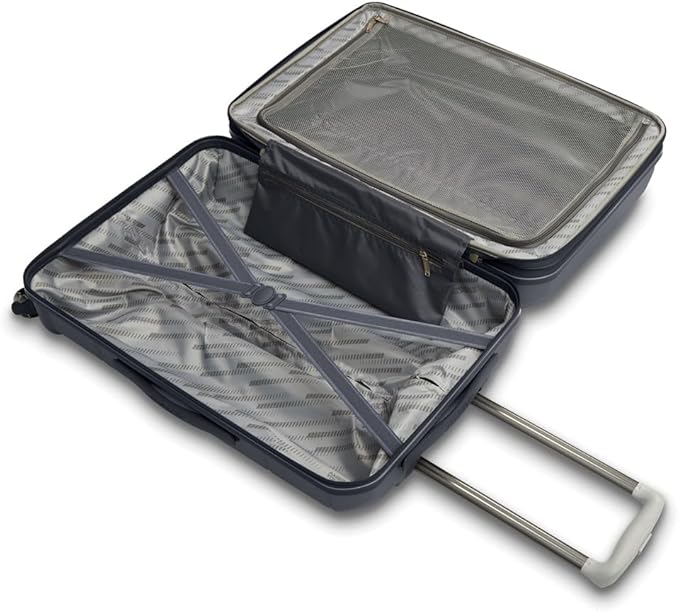 American Tourister Stratum 2.0 Expandable Hardside Luggage with Spinner Wheels, 28-Inch Checked-Large, Charcoal