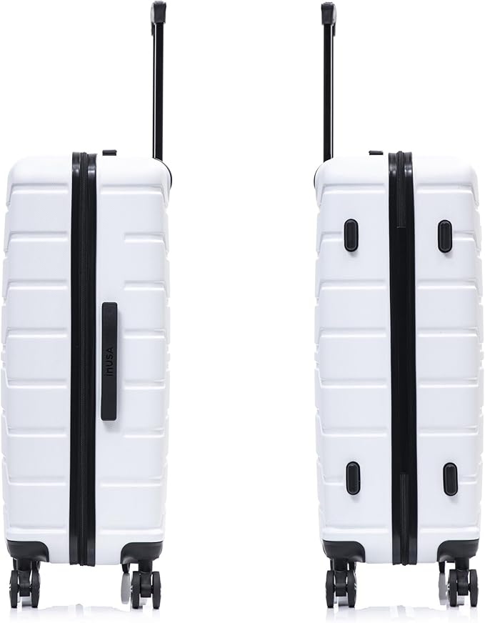 InUSA TREND Luggage with Spinner Wheels | Durable Lightweight Hardside Suitcase, Travel Sets with Handle and Trolley | (20in, 24in, 28in, 32in) 4 Piece Set | White