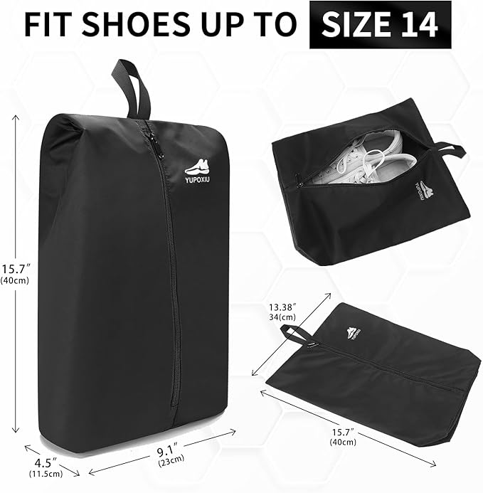 Yupoxiu Smell Proof Cleat Bag - Odor Absorbing, Water-Resistant & Lightweight Shoe Organizer for Soccer, Golf, Gym, Travel Shoe Bag