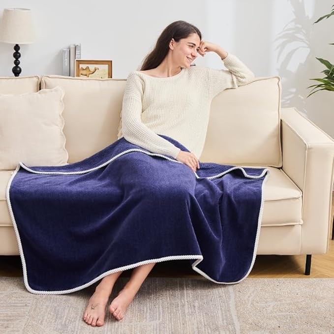 XING YE CHUAN Fleece Wearable Blanket, Comfy Poncho Throw with Buttons, Plush Sleeveless Blankets, for Women Cape Wrap Cover…