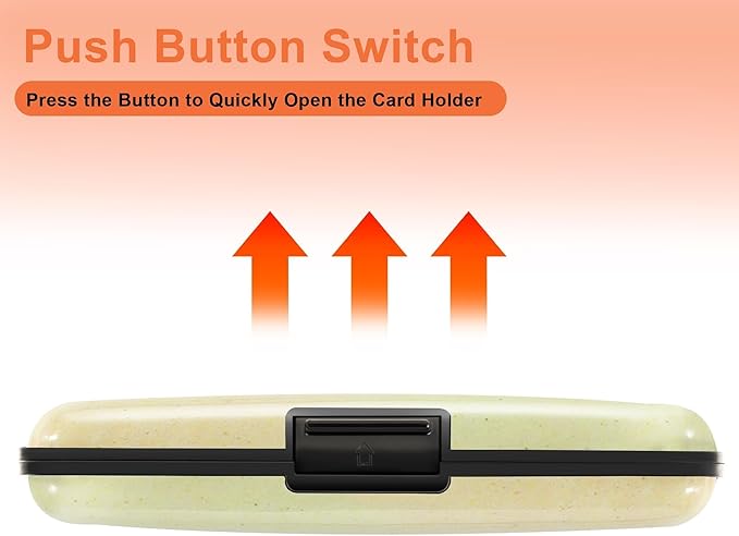 Mayski Credit Card Holder, RFID Blocking, Aluminum Alloy Hard Case, Small Mini Business Metal Wallet for Women Men, Beach