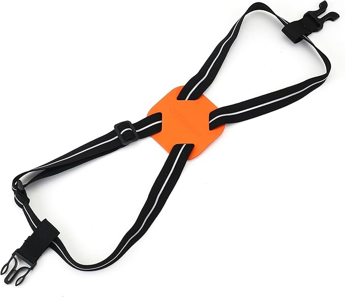 Luggage Straps Bag Bungee, Luggage Straps Suitcase Adjustable Belt, Add a Bag Easy to Travel Suitcase Elastic Strap Belt with Reflective Material (Orange)