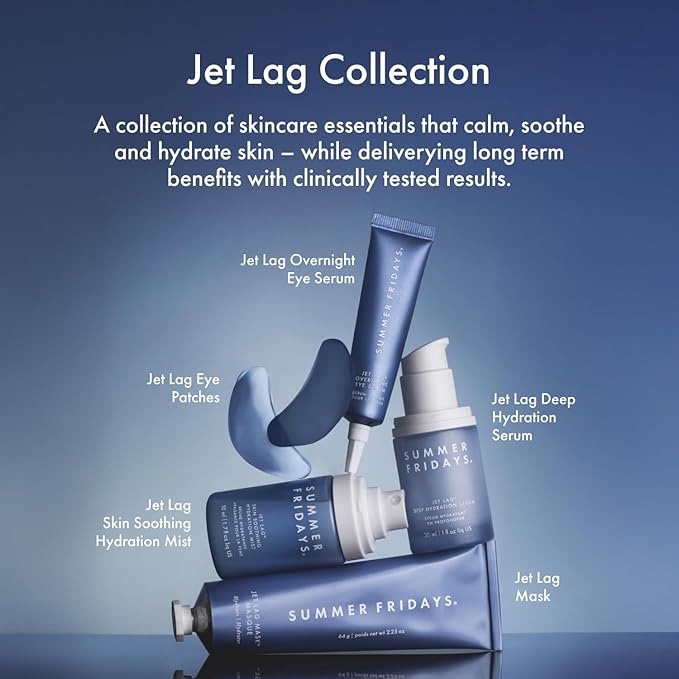 Summer Fridays Jet Lag Hydrating Eye Patches - De-puffing Hydrogel Under Eye Masks with Hyaluronic Acid, Caffeine + Peptides - Soothing + Refreshing At-Home + Travel Skin Care (15 Pairs)