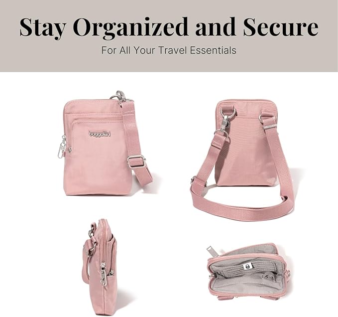 Baggallini Women's Securtex Anti-theft Activity Crossbody Bag