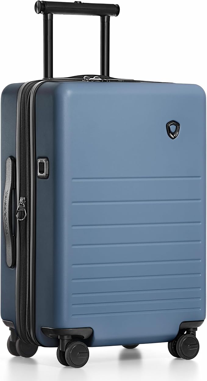 Traveler's Choice Markham Hardside Expandable Luggage with Double Spinner Wheels, Carry-On 21-Inch Suitcase, TSA Lock, 21-Inch, Navy