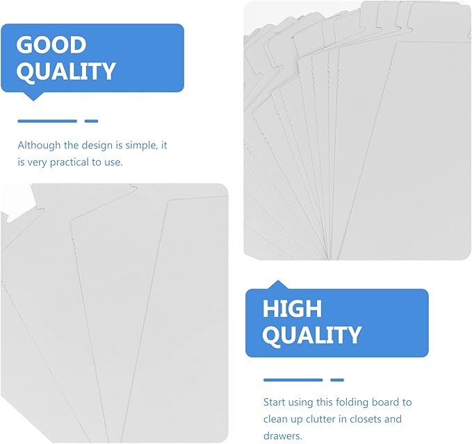 Healifty Shirt Cardboard Inserts, 20 Pack Shirt Packing Board to Prevent Wrinkles, 13.7x8.2 Folding Forms for Retail Clothing Packaging and Boutique Display, White Flat Paperboard