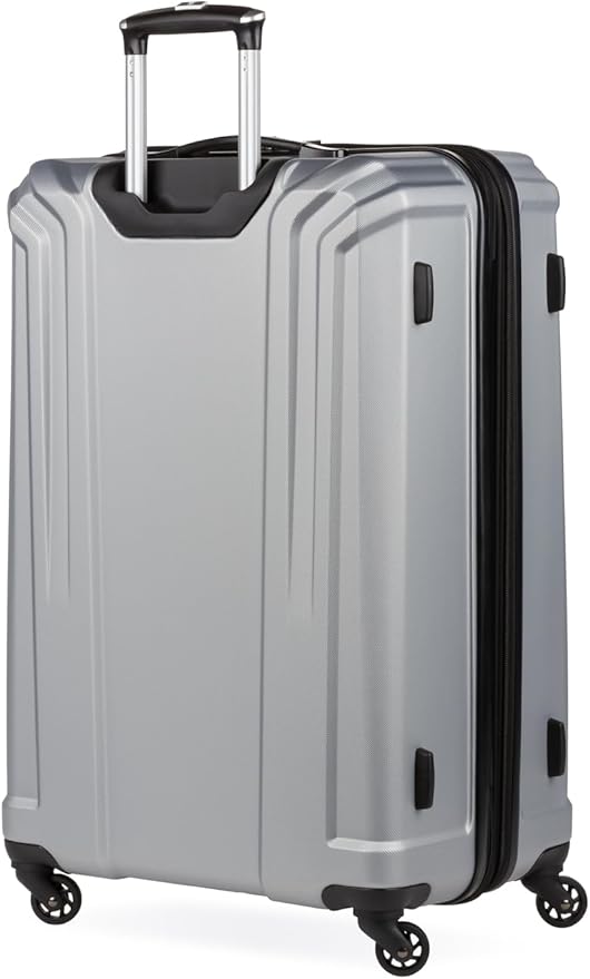 SwissGear 3750 Hardside Expandable Luggage with Spinner Wheels, Silver, 3-Piece Set (20/24/27)