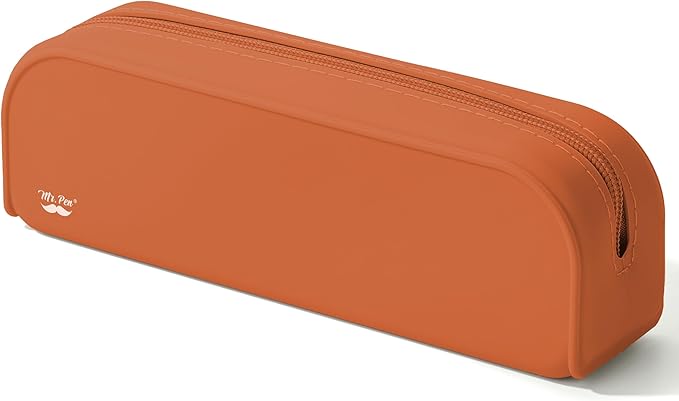 Mr. Pen- Silicone Pencil Case, Terracotta Color, Aesthetic Pencil Pouch