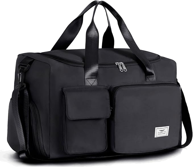 FIORETTO Women's Gym Duffle Bag with Shoes Compartment, 30L Capacity, Ideal for Travel, Gym, Sports, Duffel, Weekender