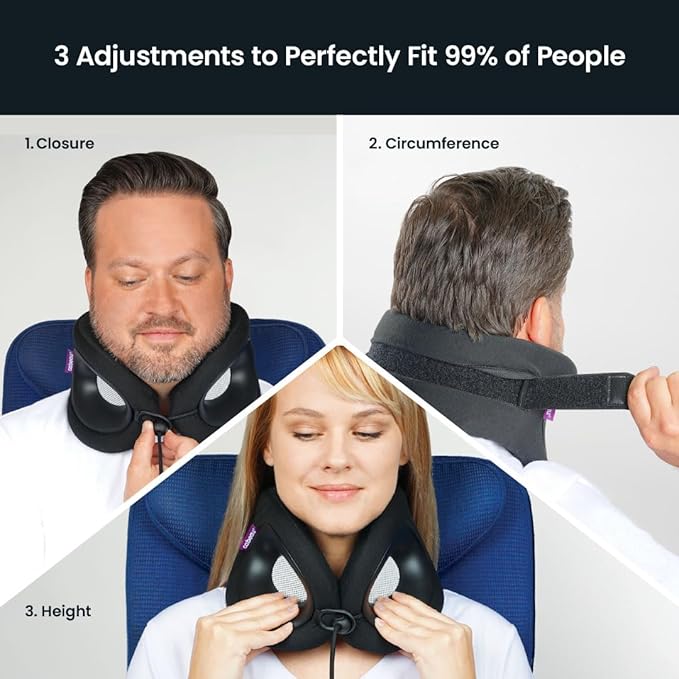 Cabeau Travel Essential Neck Pillow - Fits Most Neck Sizes (11-21 inches) - Evolution X Three Ways to Adjust for Ultimate Comfort on Long Flights (Turquoise)