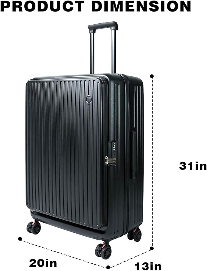 Checked Luggage with Spinner wheels, 28 inch luggage with spinner wheels, large suitcases with wheels, Hard Shell Top-open Design Expandable Large Luggage