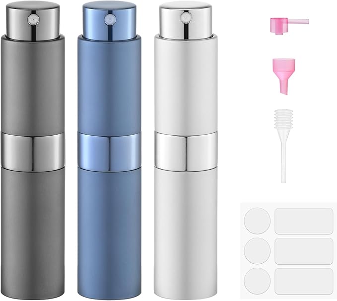 Perfume Atomizer Travel Bottle Refillable: Cologne Sprayer Portable for Men - Mini Spray Empty for Refill - 8ml Small Size