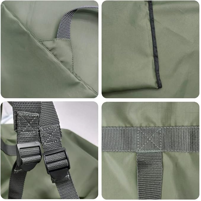 Laundry Bag Backpack, 27” x 34”Sturdy Laundry Bag with Shoulder Straps Drawstring Closure Heavy Duty Foldable Laundry Backpack for College, Travel, Laundromat, Apartment (Army Green)