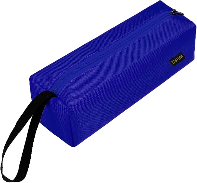 FASTECH 1-Pack Zipper Utility Tool Bag, Small Zipper Bags/Multi-purpose Tool Pouch Tote Bags Storage Organizer for Screwdrivers, Pliers, Nut Drivers Gifts to Men/Women. (Blue)