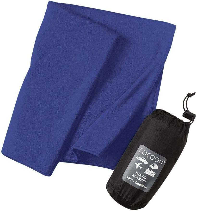 COCOON - Premium - Coolmax - Travel Blanket - Cobalt Blue